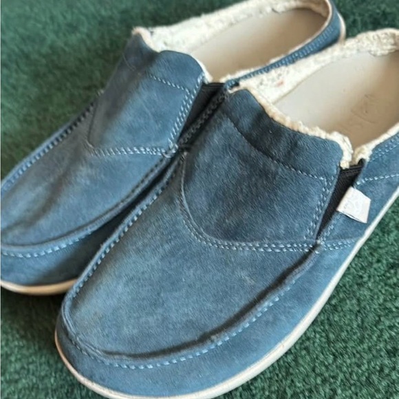 Spenco Arch Support Fur Lined Blue Slip-On Shoes sz 9 - Picture 1 of 1